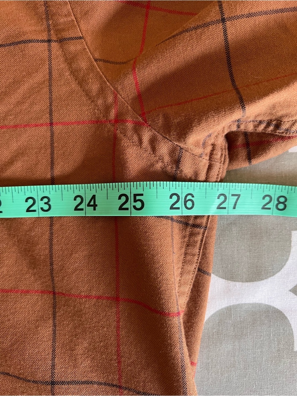 Orvis Rust Brown Windowpane Button-Down Shirt - Picture 5 of 5